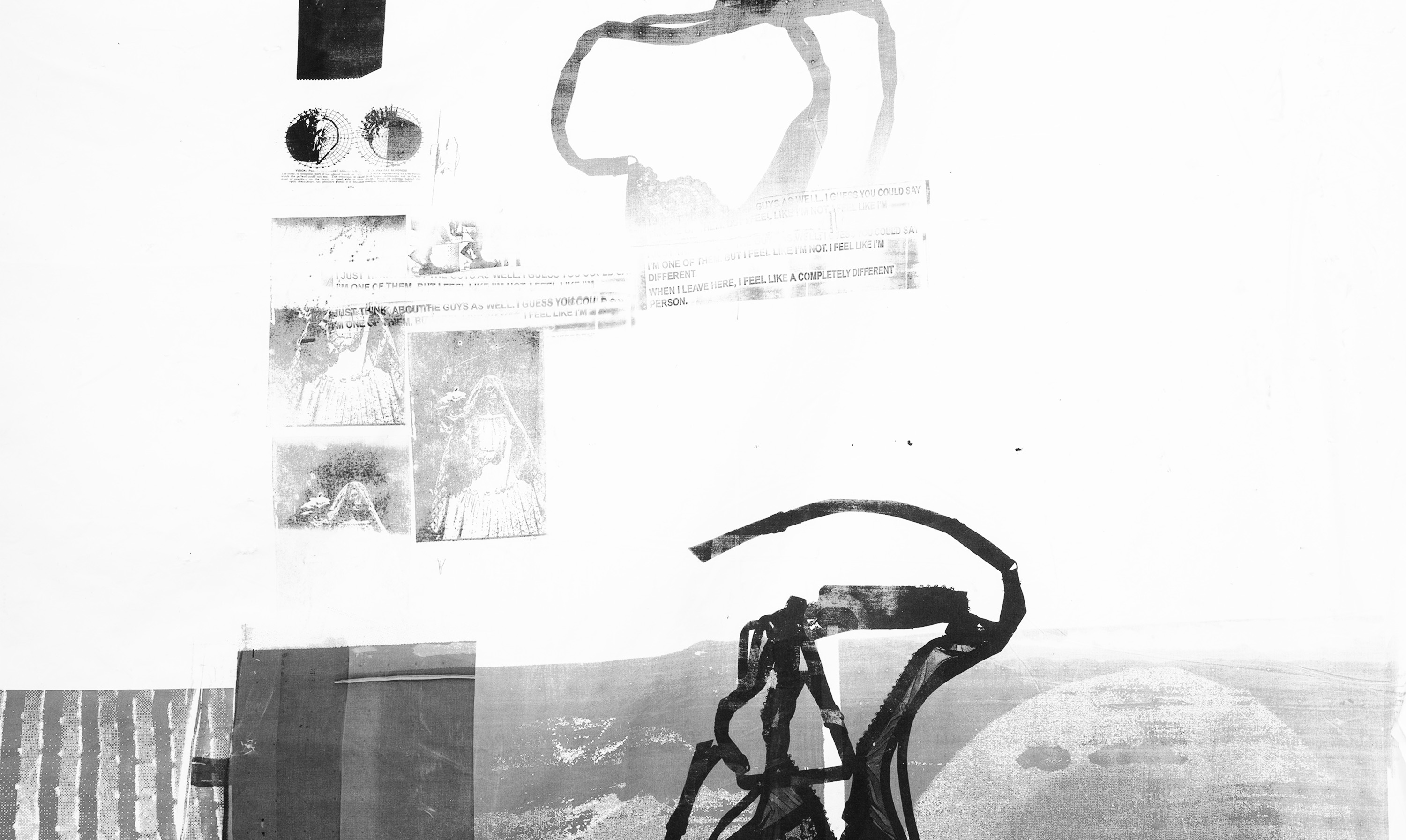 Detail from Primordial Workplace, Darya Diamond's exhibition at Sebastian Gladstone, Los Angeles.