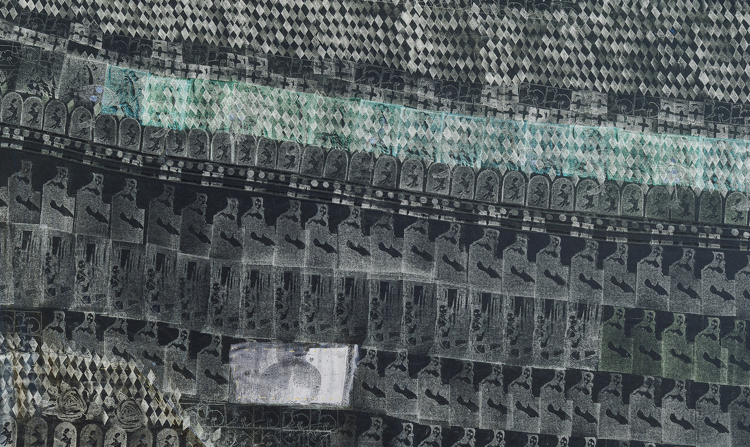 Detail from Eat the Roses, Darya Diamond's exhibition at Piloto Pardo, London.