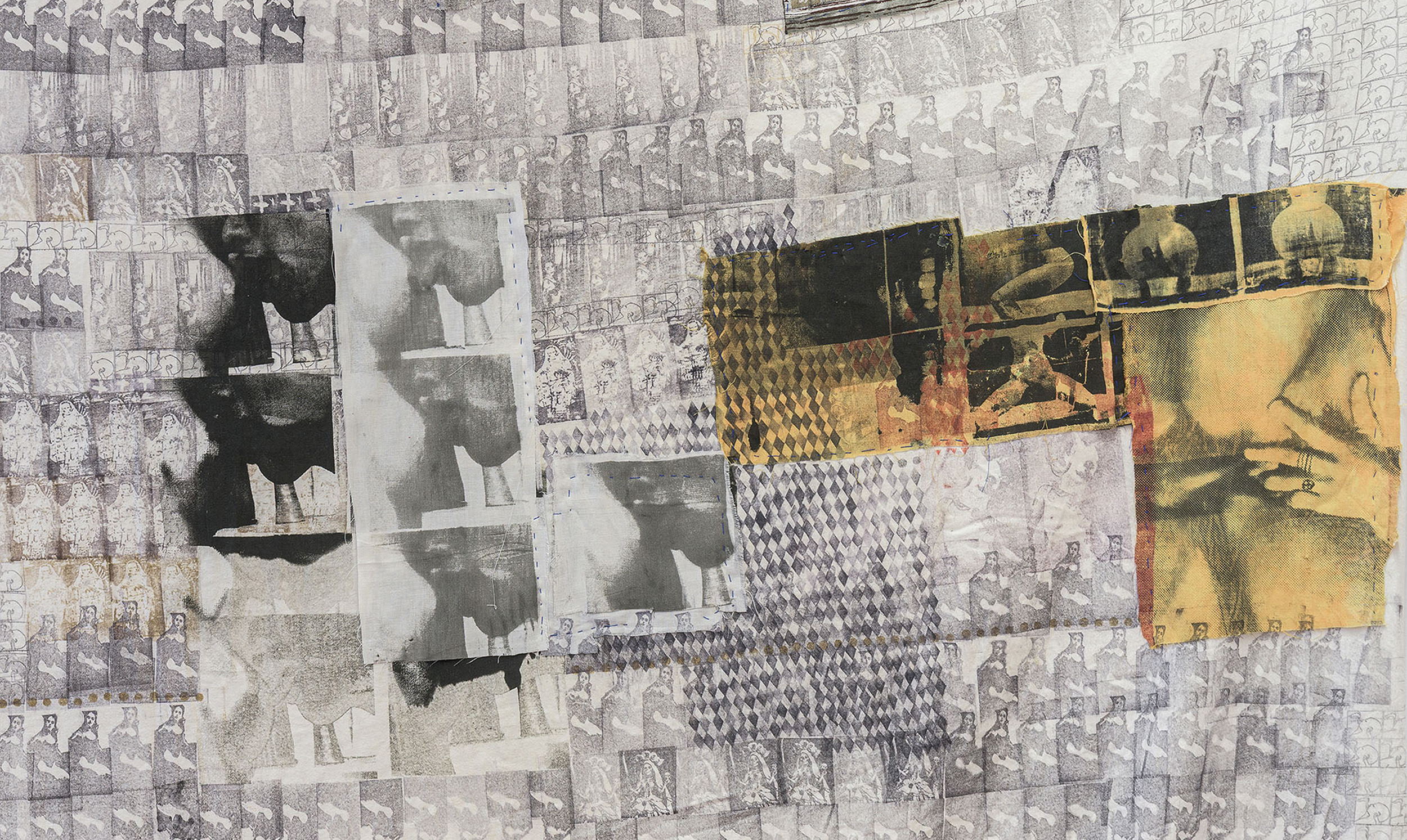 Detail from Eat the Roses, Darya Diamond's exhibition at Piloto Pardo, London.