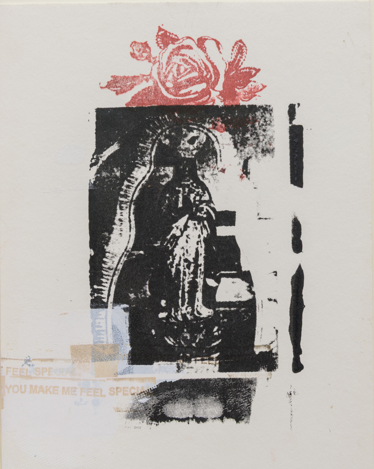 Divinity Study (9) by Darya Diamond, 2025. Silkscreen monotype on archival paper.