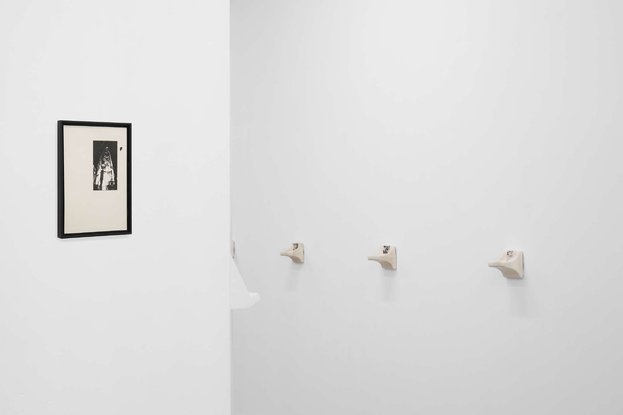Installation view of Hungry Heart, Darya Diamond's 2022 exhibition with Hanna Stiegler at Piloto Pardo, London.