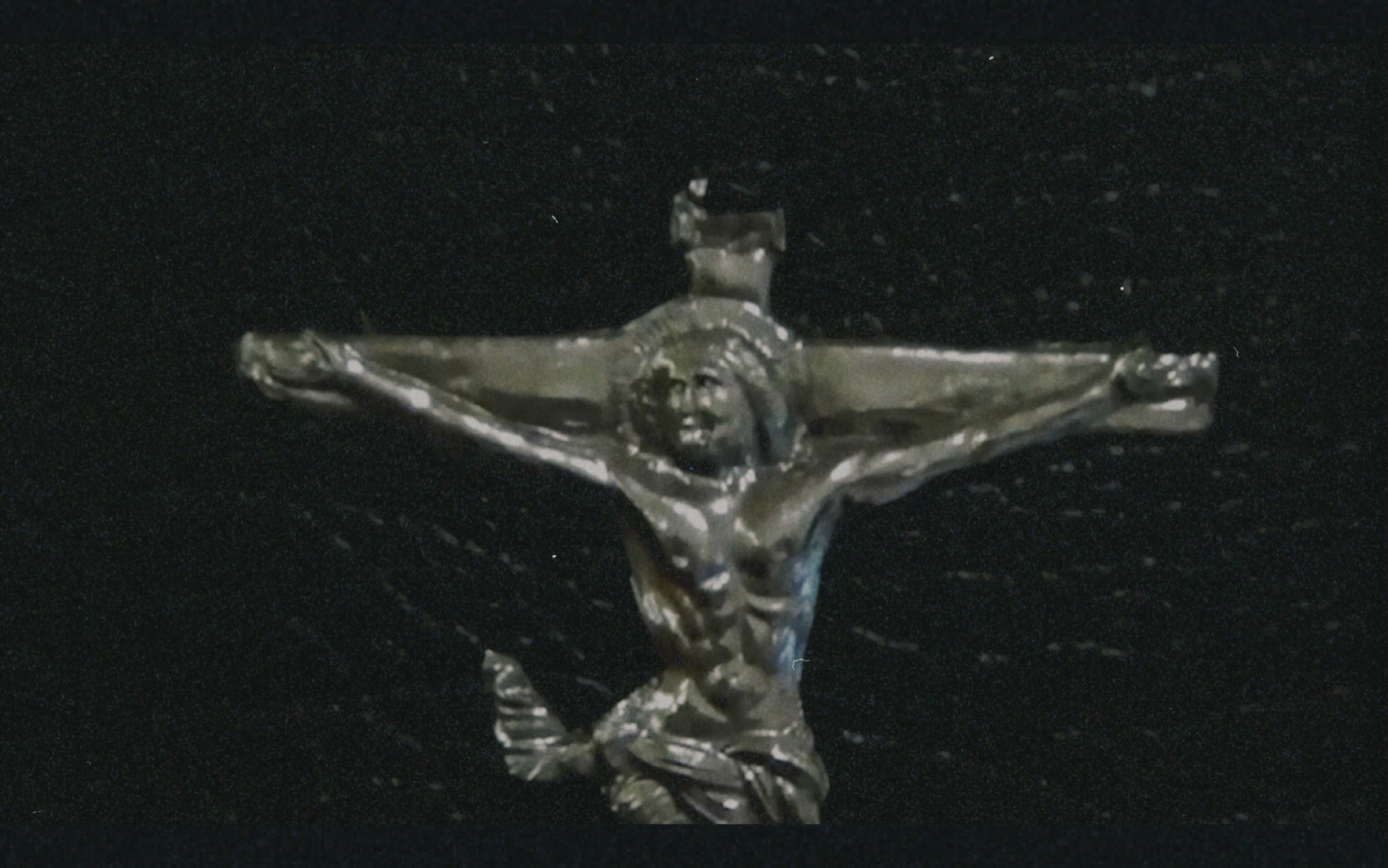 Judgement Proof, Darya Diamond, 2020. SD video on CRTV, cast latex wash bucket.