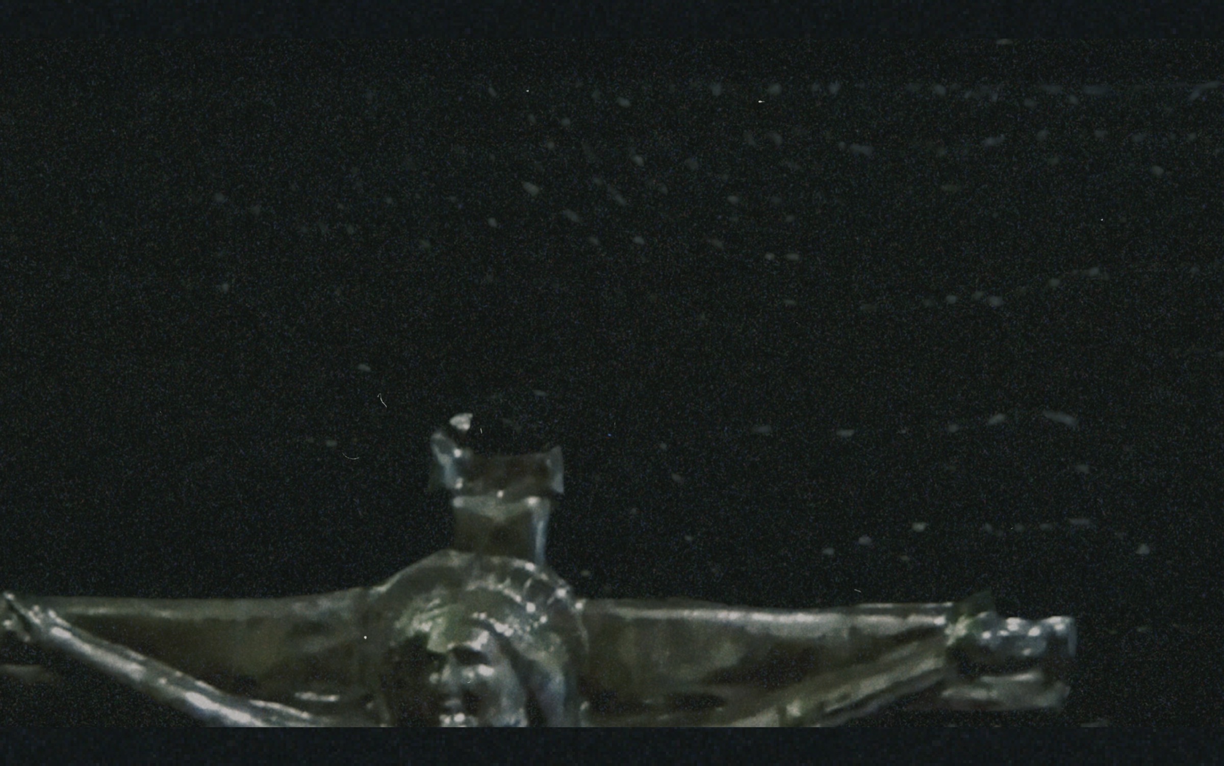 Judgement Proof, Darya Diamond, 2020. SD video on CRTV, cast latex wash bucket.