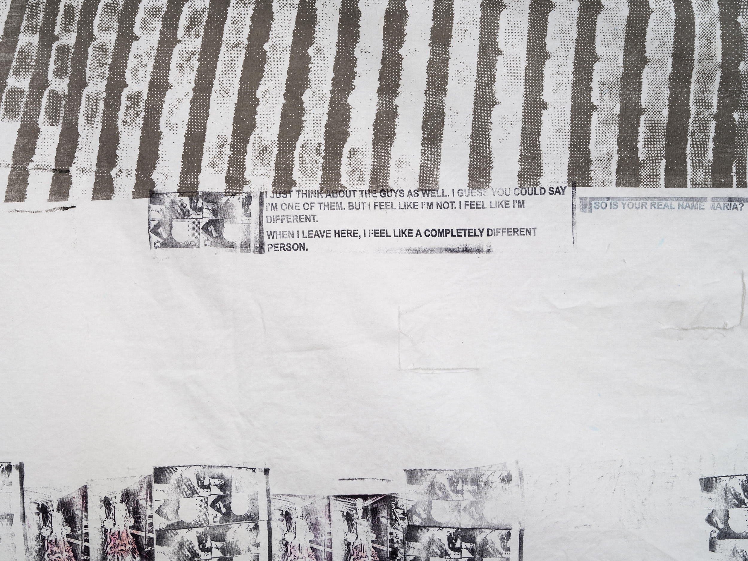 Detail from Primordial Workplace, Darya Diamond's exhibition at Sebastian Gladstone, Los Angeles.
