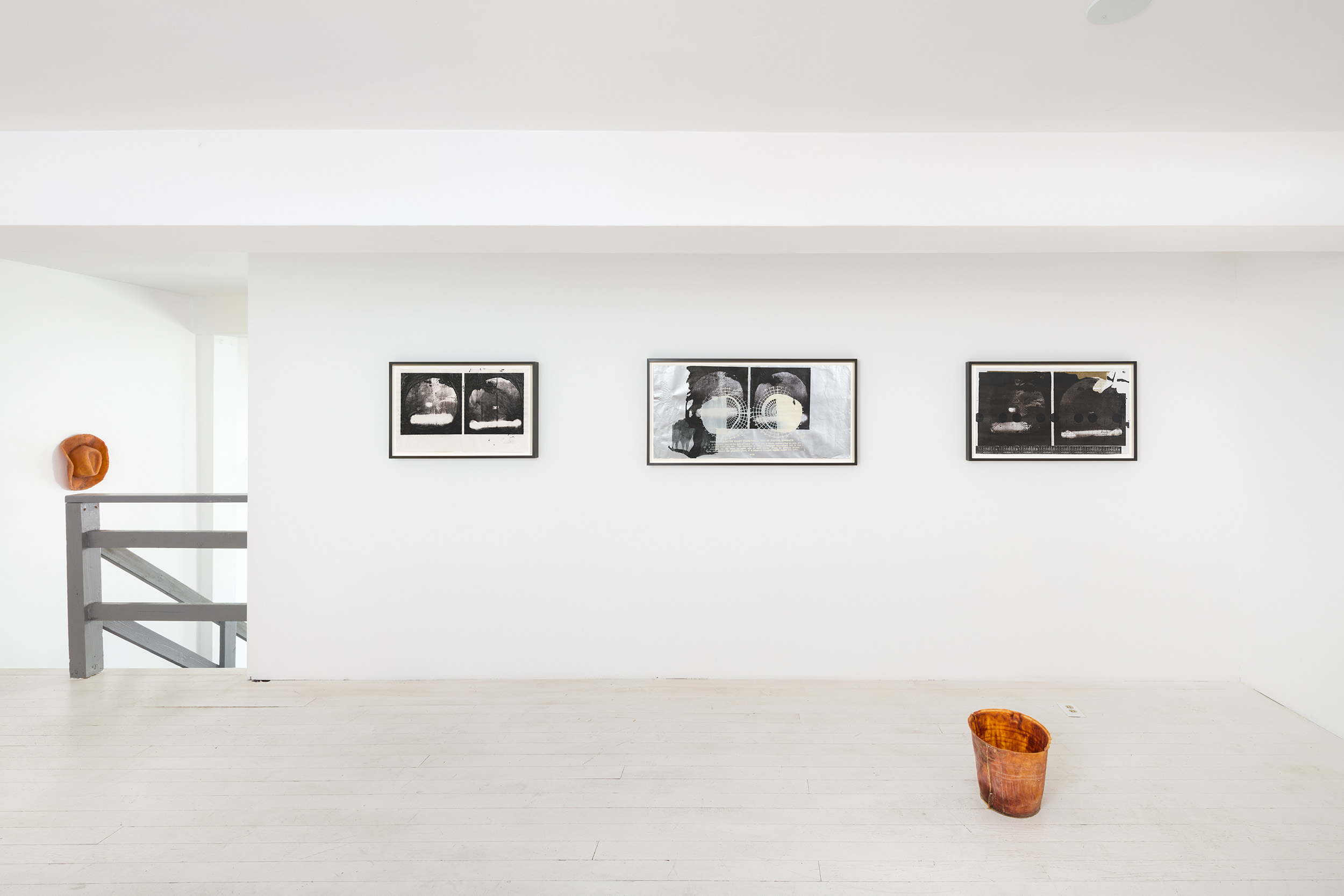 Installation view of Primordial Workplace, Darya Diamond's exhibition at Sebastian Gladstone, Los Angeles.