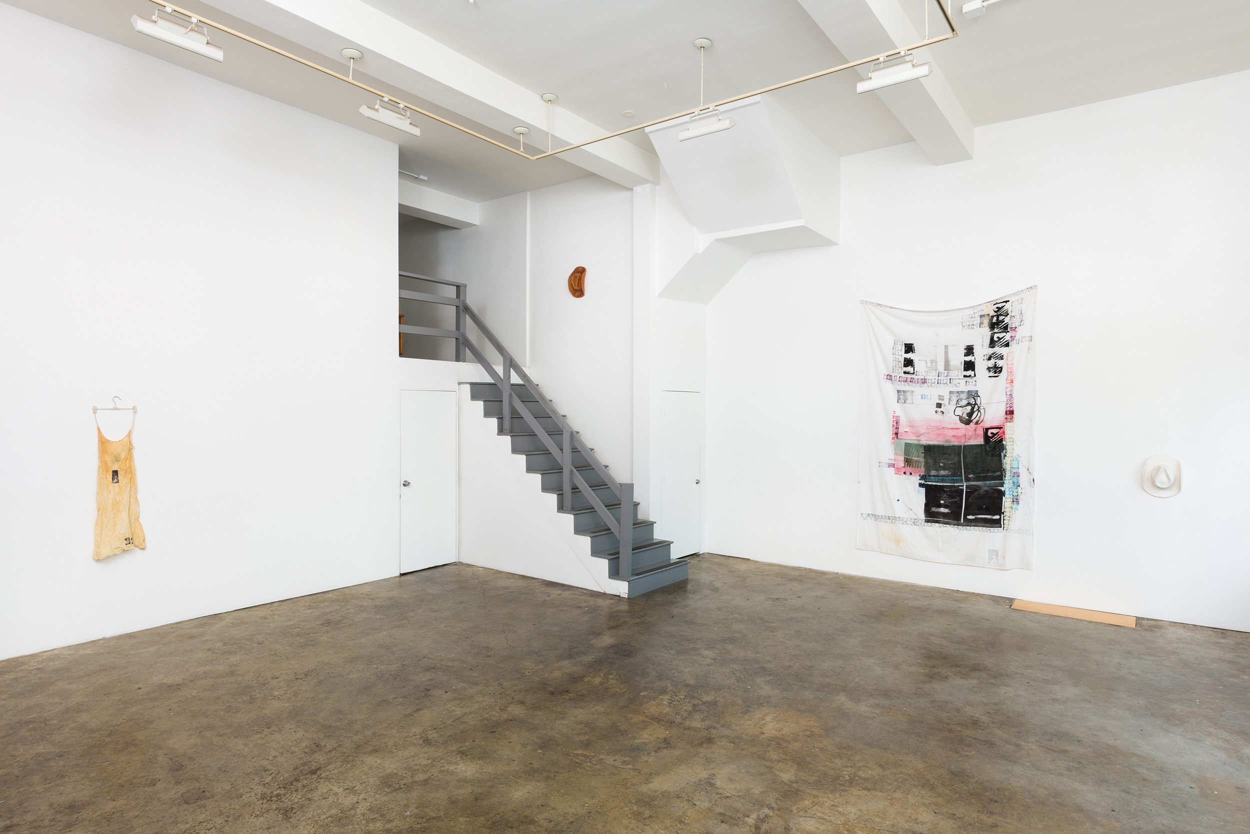 Installation view of Primordial Workplace, Darya Diamond's exhibition at Sebastian Gladstone, Los Angeles.