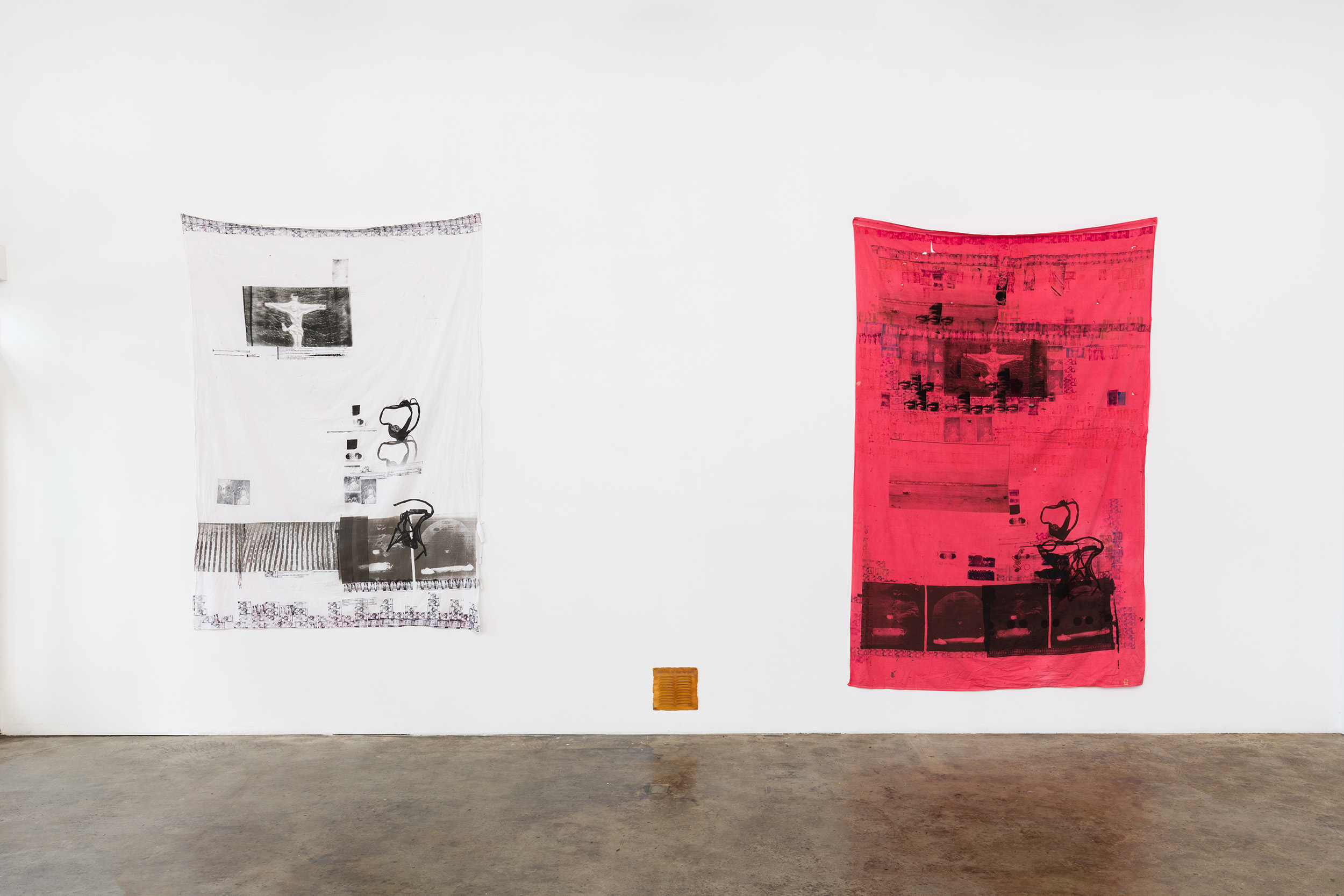 Installation view of Primordial Workplace, Darya Diamond's exhibition at Sebastian Gladstone, Los Angeles.