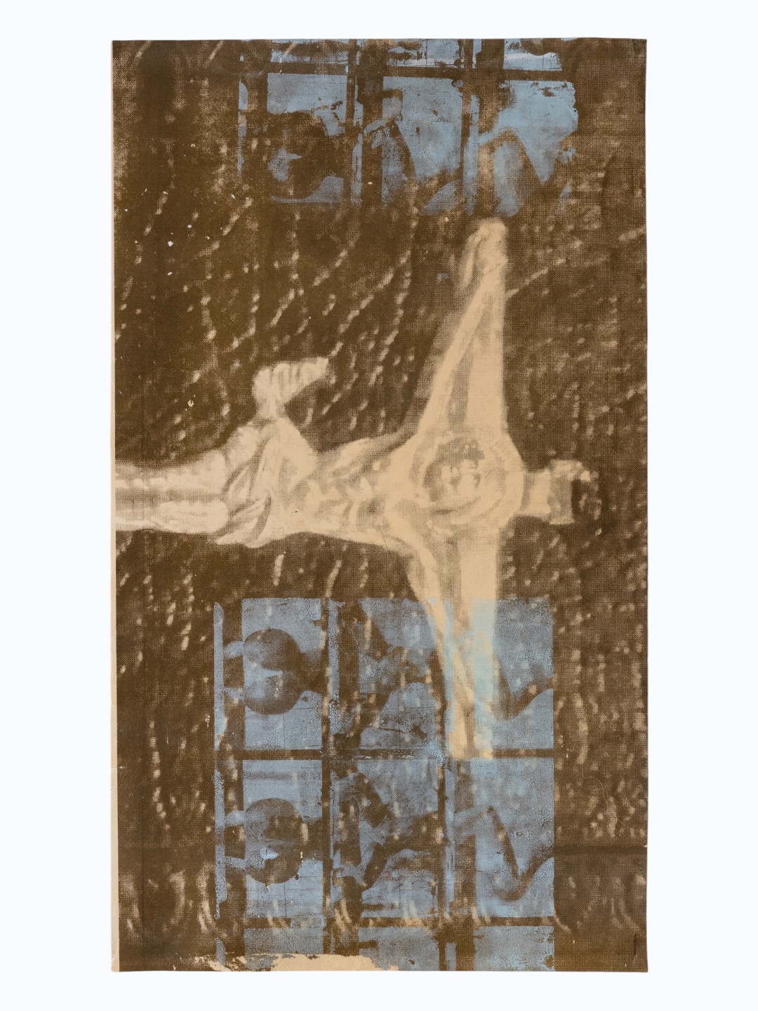Untitled, 2025, by Darya Diamond. Silk screen and blockprint on paper, 24.3 × 16.9 cm.