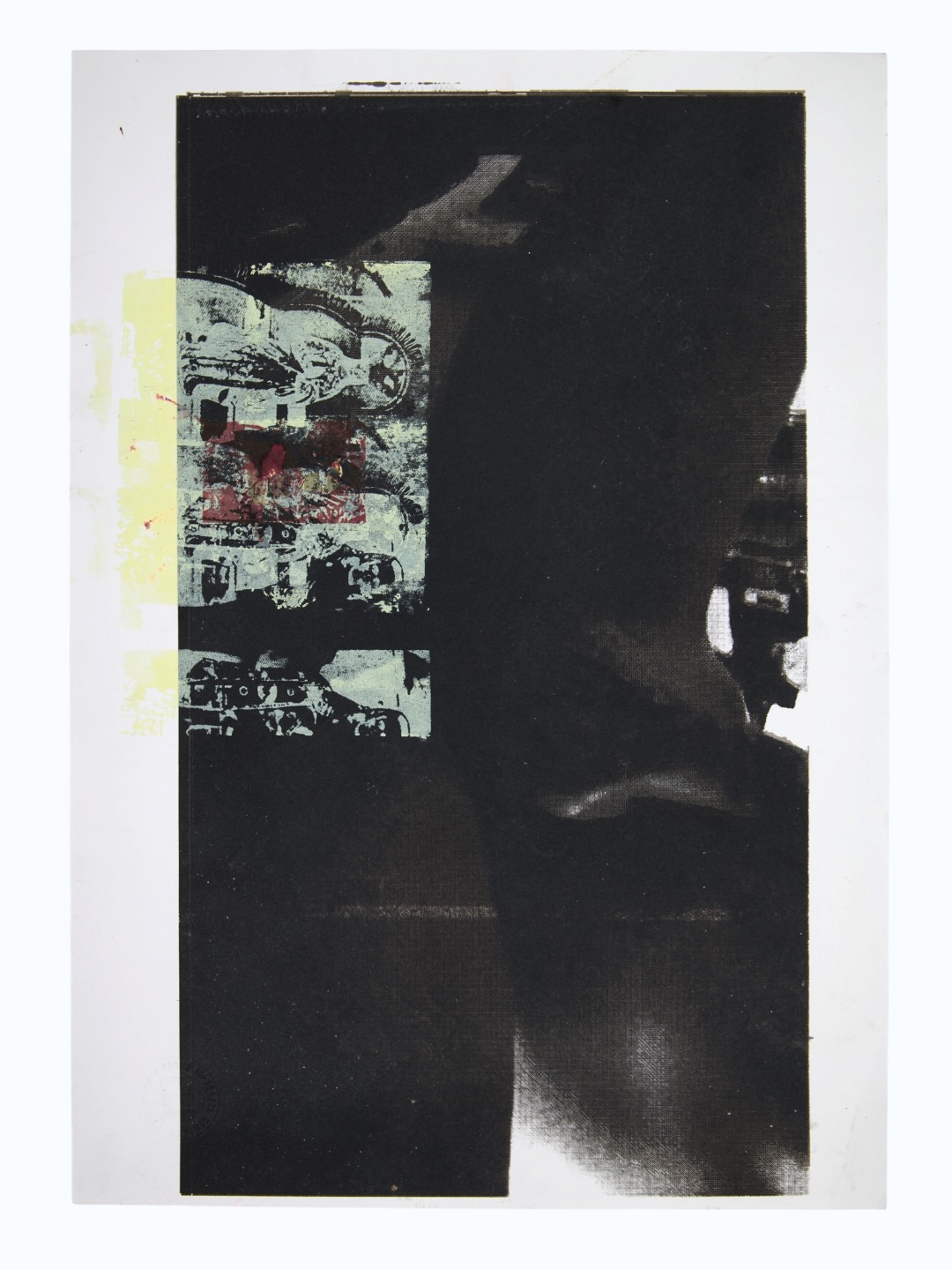 Untitled, 2025, by Darya Diamond. Silk screen and blockprint on paper, 30 × 42 cm.