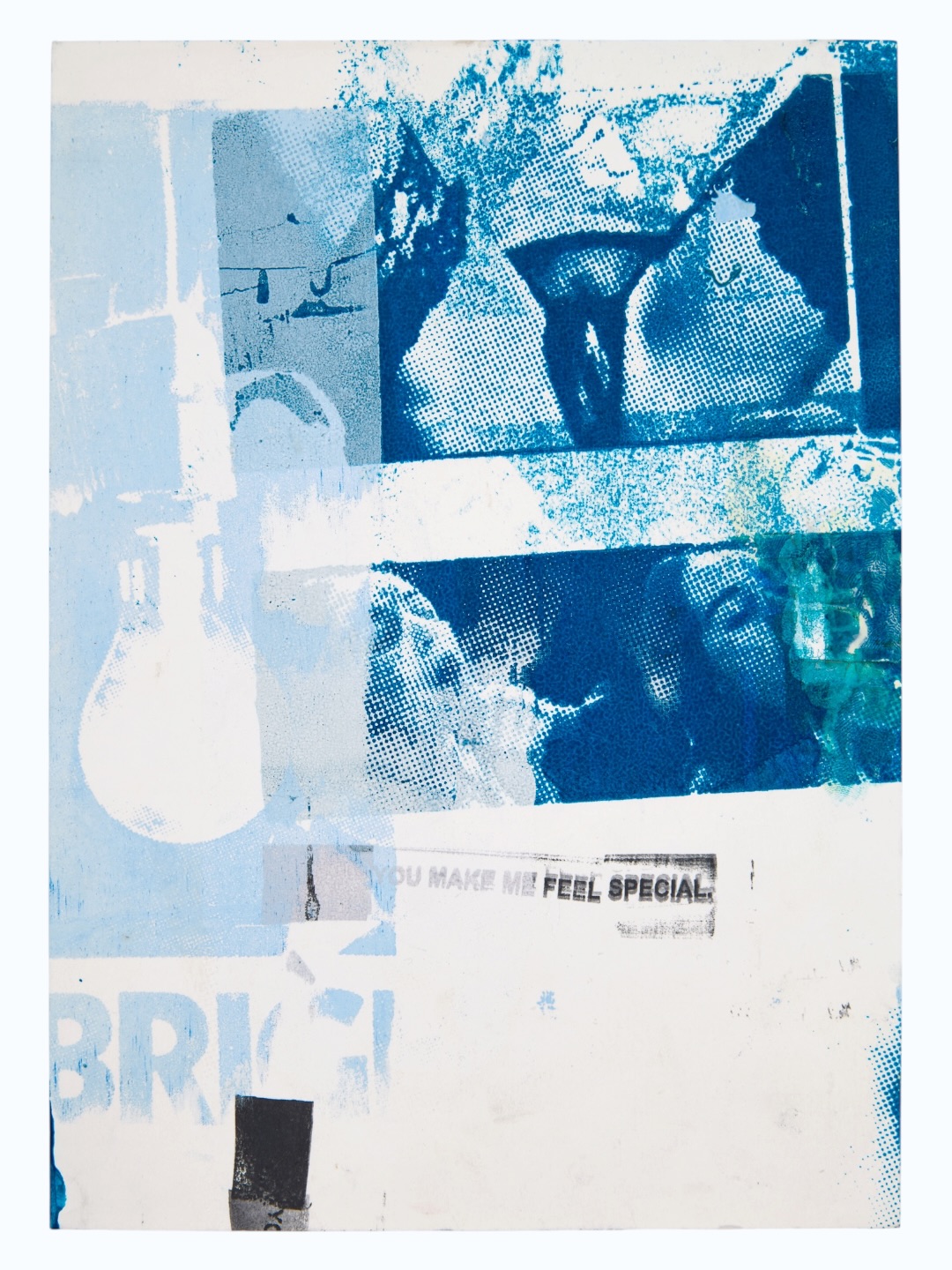 Untitled, 2025, by Darya Diamond. Silk screen and blockprint on paper, 24.3 × 16.9 cm.