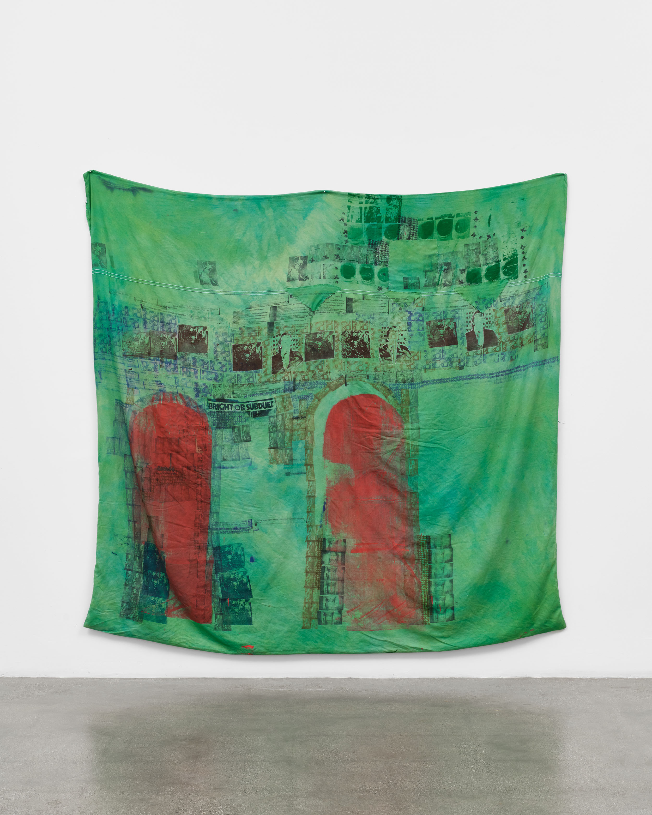 14 Parkfield Road by Darya Diamond, 2024. Block print, silkscreen, 75" × 75".