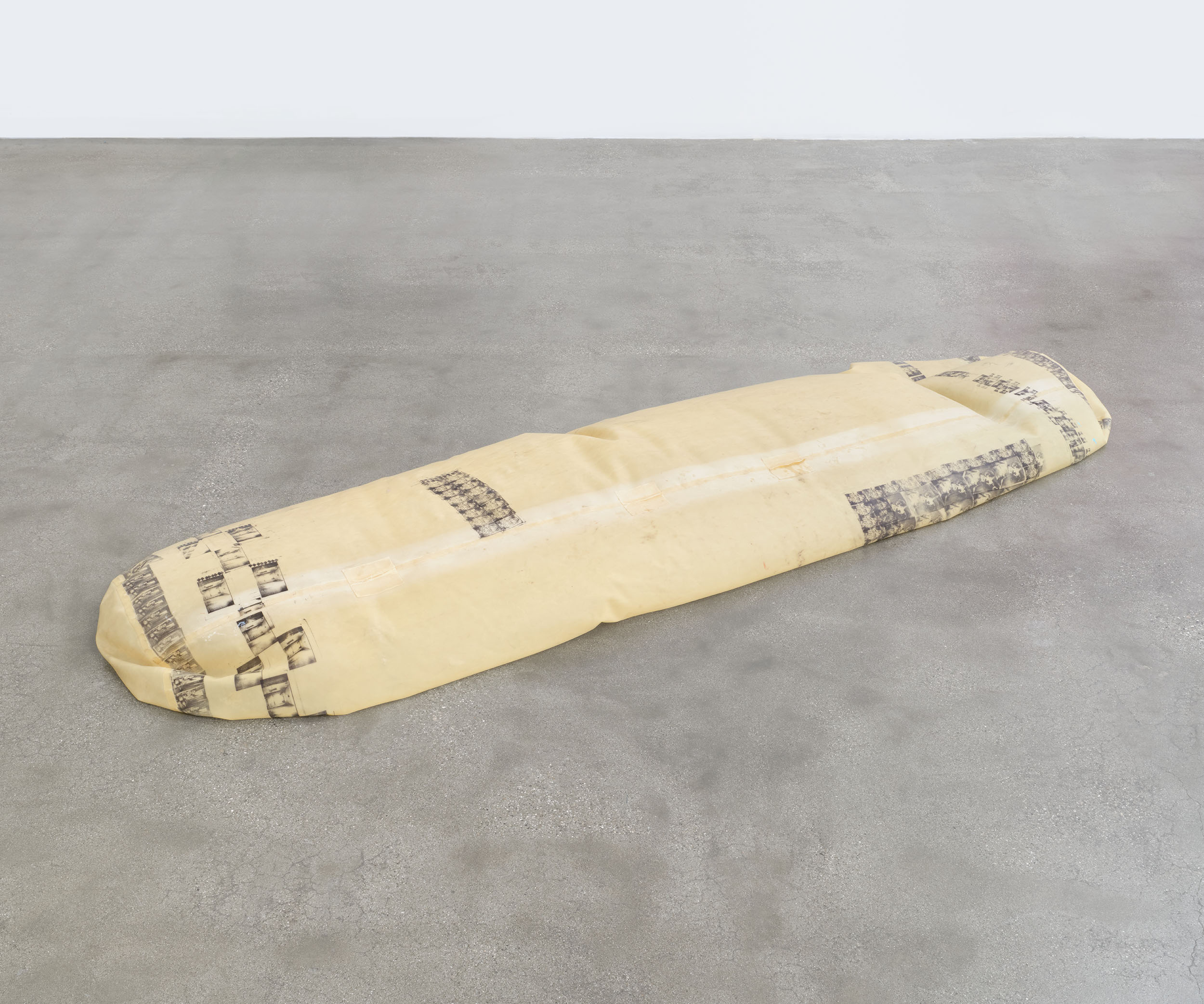 In Every Dream Home a Heartache by Darya Diamond, 2024. Treated latex, block prints.