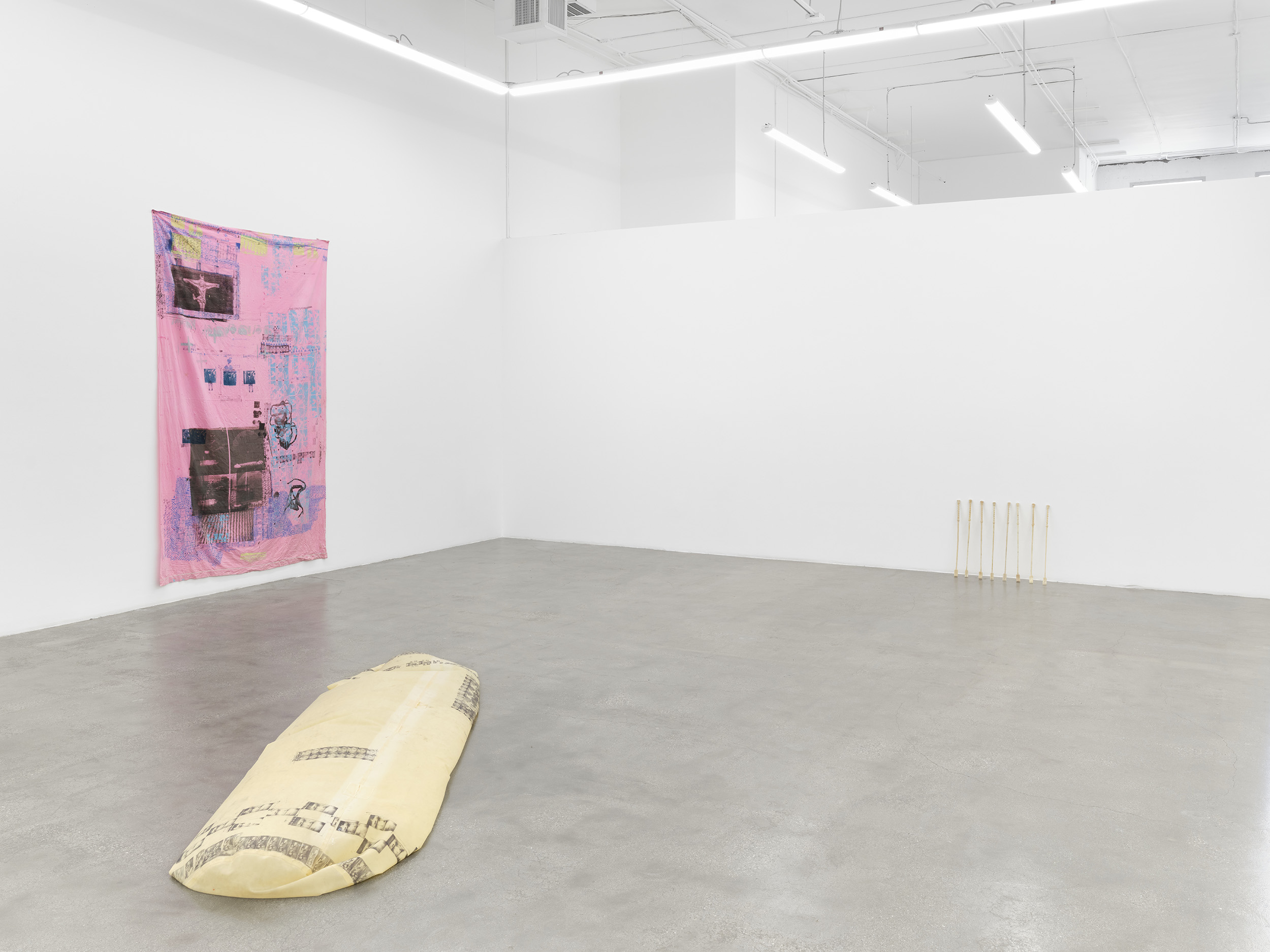 Installation view of Sugar Town, Darya Diamond's exhibition at Sebastian Gladstone, Los Angeles, 2024.