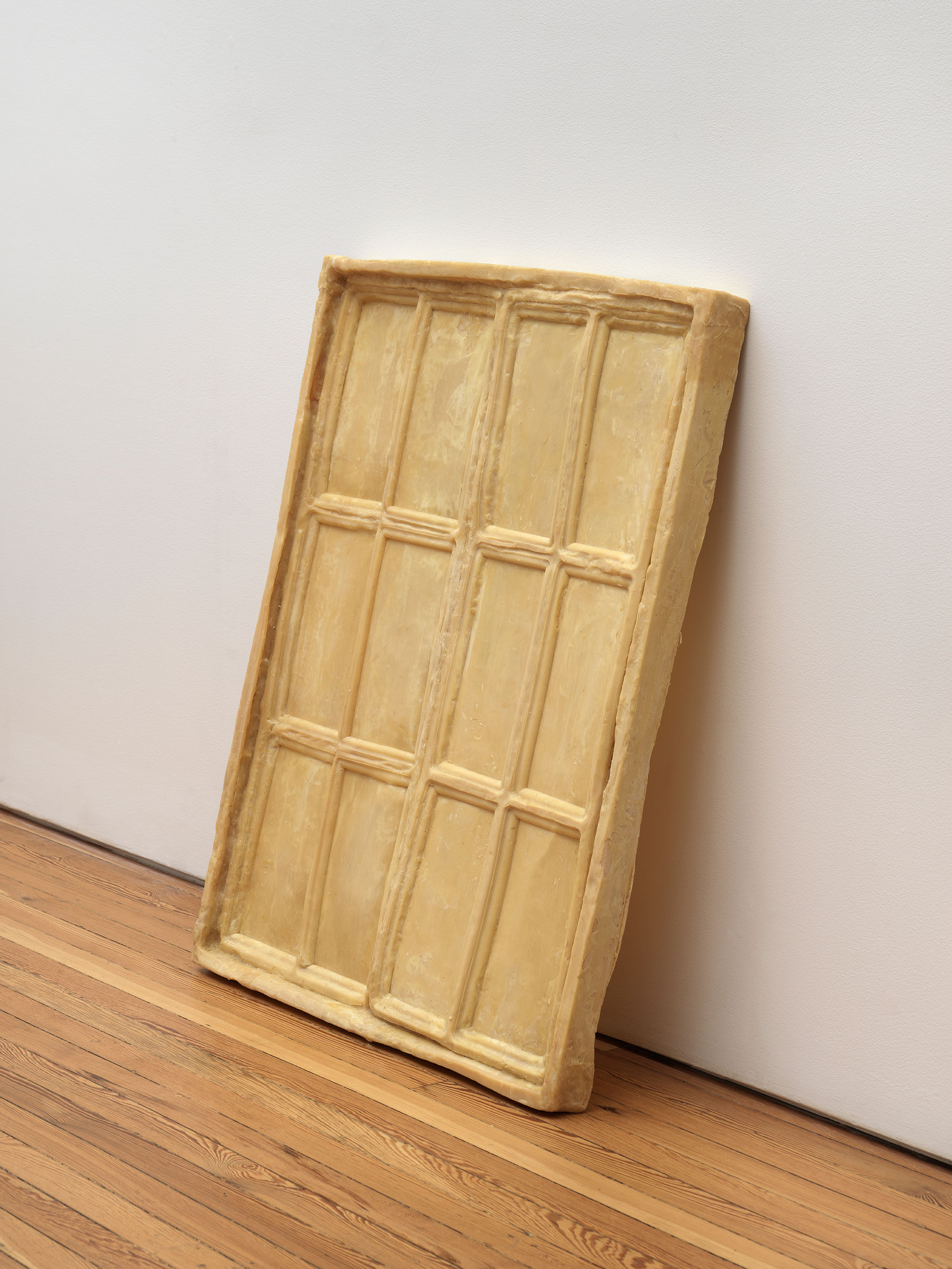 I Am the Quiet in Your Eyes by Darya Diamond, 2025. Cast window sculpture referencing the artist's former apartment, where care, emotional exchange and transactional intimacy intersect.